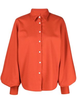 Made in Tomboy balloon-sleeve button-up shirt - Orange