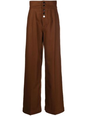 Made in Tomboy high-waisted wide-leg trousers - Brown