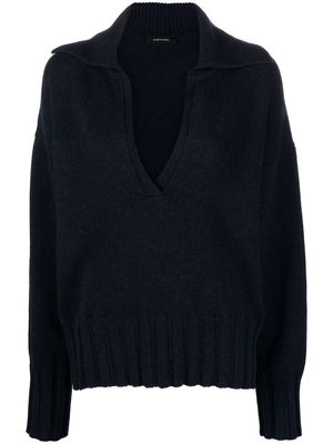 Made in Tomboy long-sleeve knitted wool jumper - Blue
