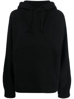 Made in Tomboy word-embroidered virgin wool hoodie - Black