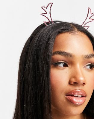 Madein Christmas rhinestone reindeer headband-Gold