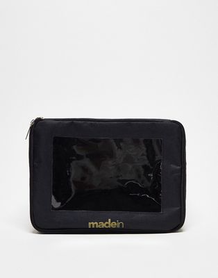 Madein. clear cosmetics case in black