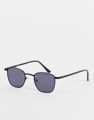 Madein metal frame round sunglasses in black