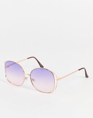 Madein. square ombre lens sunglasses in purple