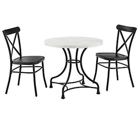 Madeleine 32" 3-Pc Dining Set W/Camille Chairs y Crosley