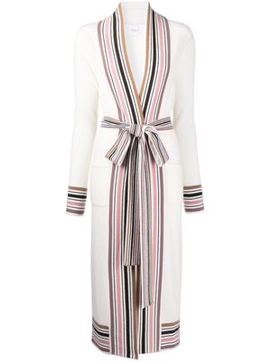 Madeleine Thompson Cassiopeia long knitted cardigan - White