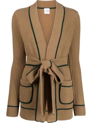 Madeleine Thompson Clover ribbed-knit cardigan - Brown