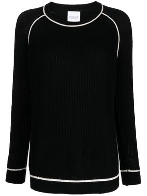 Madeleine Thompson contrasting-edge knitted jumper - Black