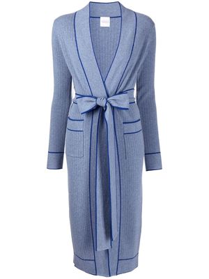 Madeleine Thompson Lynx knitted long cardigan - Blue
