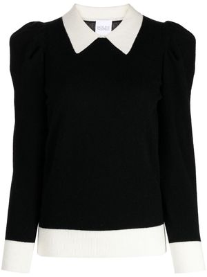 Madeleine Thompson Orwell contrast-trim wool-cashmere top - Black