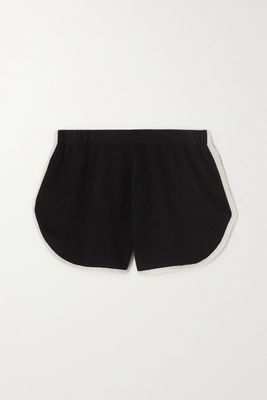 Madeleine Thompson - Saint Luc Striped Cashmere Shorts - Black