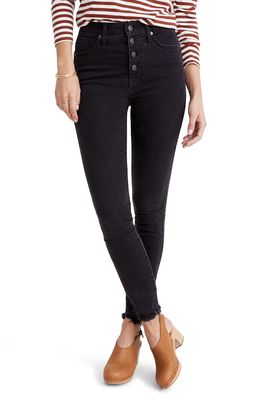 Madewell 10-Inch High Waist Skinny Jeans Button-Through Edition in Berkeley Wash