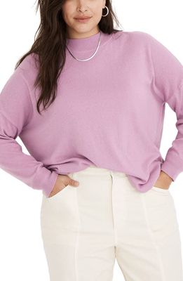 Madewell Ashbury Mock Neck Sweater in Vibrant Lilac