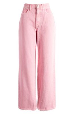 Madewell Baggy Straight Jeans in Garment Wash in Retro Pink