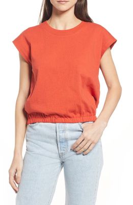 Madewell Banded Muscle Tee in Red