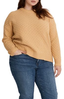Madewell Basketweave Stitch Sweater in Autumn Gold