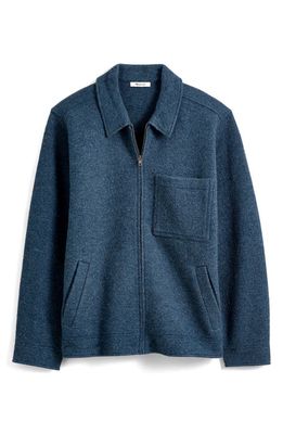 Madewell Boiled Wool Chore Jacket in Heather Twilight