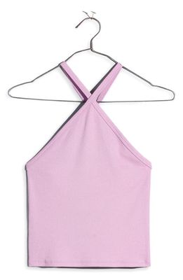 Madewell Brightside Halter Tank Top in Vibrant Lilac