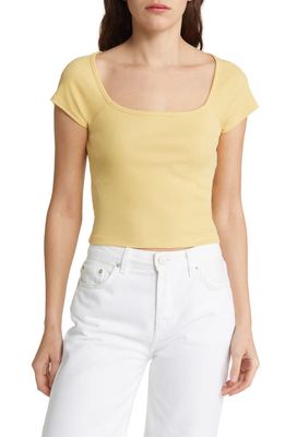 Madewell Brightside Square Neck T-Shirt in Chamomile