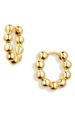 Madewell Bubble Beaded Huggie Earrings in Pale Gold