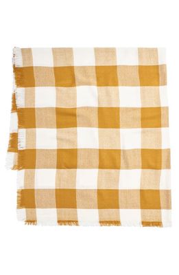 Madewell Buffalo Check Blanket Scarf in Antique Gold