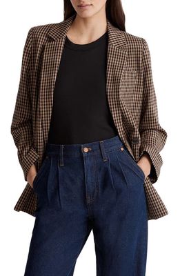 Madewell Caldwell Plaid Double Breasted Blazer in Kyran Mini Check