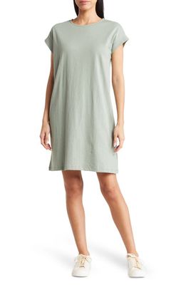 Madewell Cap Sleeve T-Shirt Dress in Frosted Willow