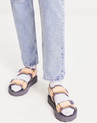 Madewell chunky strap sandals in multi