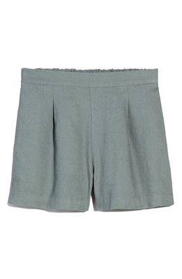 Madewell Clean Linen & Cotton Pull-On Shorts in Architect Green