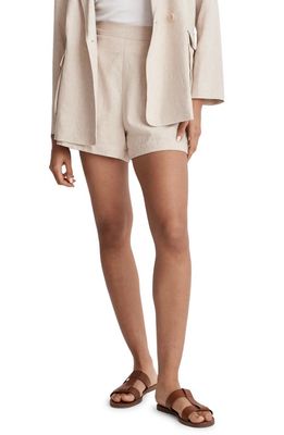 Madewell Clean Linen & Cotton Pull-On Shorts in Natural Undyed