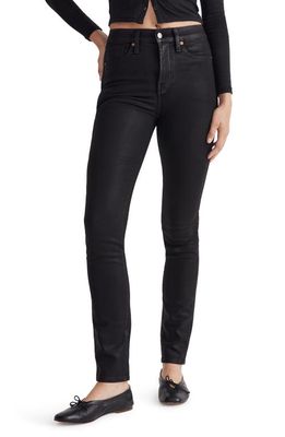 Madewell Coated Stovepipe Jeans in True Black