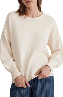 Madewell Conway Pullover Sweater in Antique Cream
