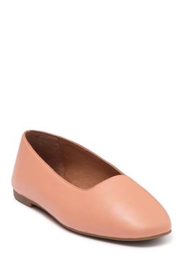 Madewell Cory Leather Flat in Antique Coral
