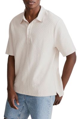 Madewell Cotton Knit Jacquard Polo Shirt in Vintage Linen
