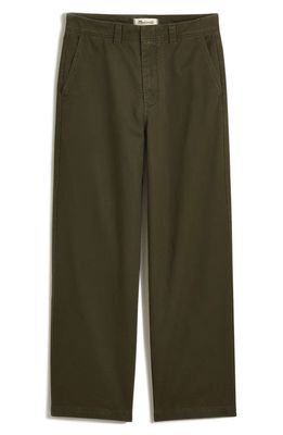 Madewell Cotton Twill Chino Pants in Dried Olive