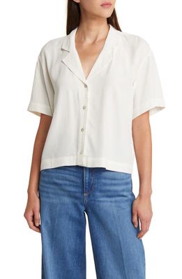 Madewell Crop Camp Shirt in Lighthouse