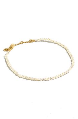 Madewell Cultured Pearl Anklet in Freshwater Pearl