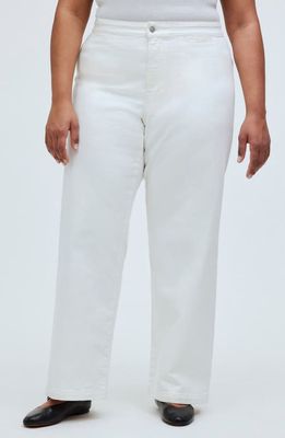 Madewell Curvy Perfect Wide Leg Crop Jeans in Tile White