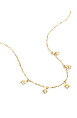 Madewell Daisy Charm Necklace in Vintage Gold