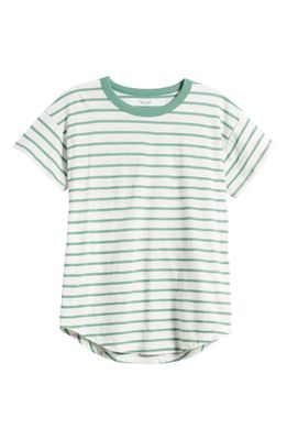 Madewell Darville Stripe Whisper Cotton Crewneck T-Shirt in Dried Blossom