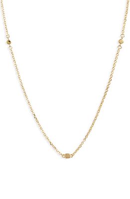 Madewell Delicate Collection Demi-Fine Cube Chain Necklace in 14K Gold