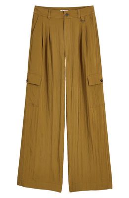 Madewell Drapey Wide Leg Cargo Pants in Spiced Olive