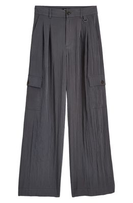 Madewell Drapey Wide Leg Cargo Pants in Thunder Cloud