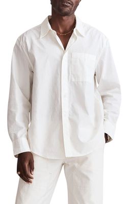 Madewell Easy Cotton Poplin Button-Up Shirt in Soft White
