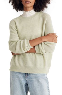 Madewell Elliston Crop Pullover Sweater in Faded Seagrass