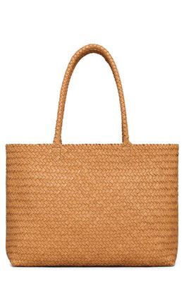 Madewell Handwoven Leather Tote in Desert Camel