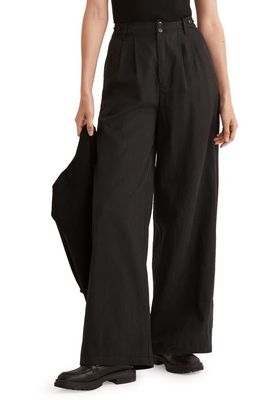 Madewell Harlow Wide Leg Pants in True Black