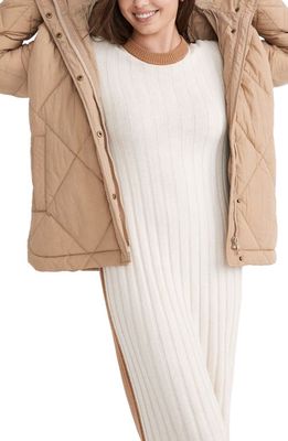 Madewell Holland Quilted Puffer Parka in Toasted Sesame