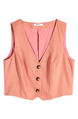 Madewell Katrina Crop Vest Top in Dried Rose