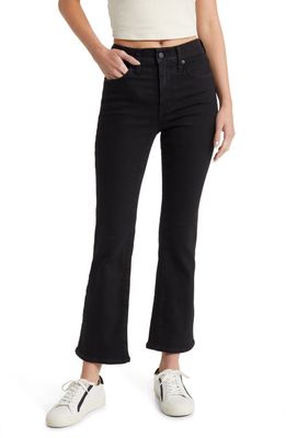 Madewell Kick Out High Waist Crop Jeans in Black Rinse Wash